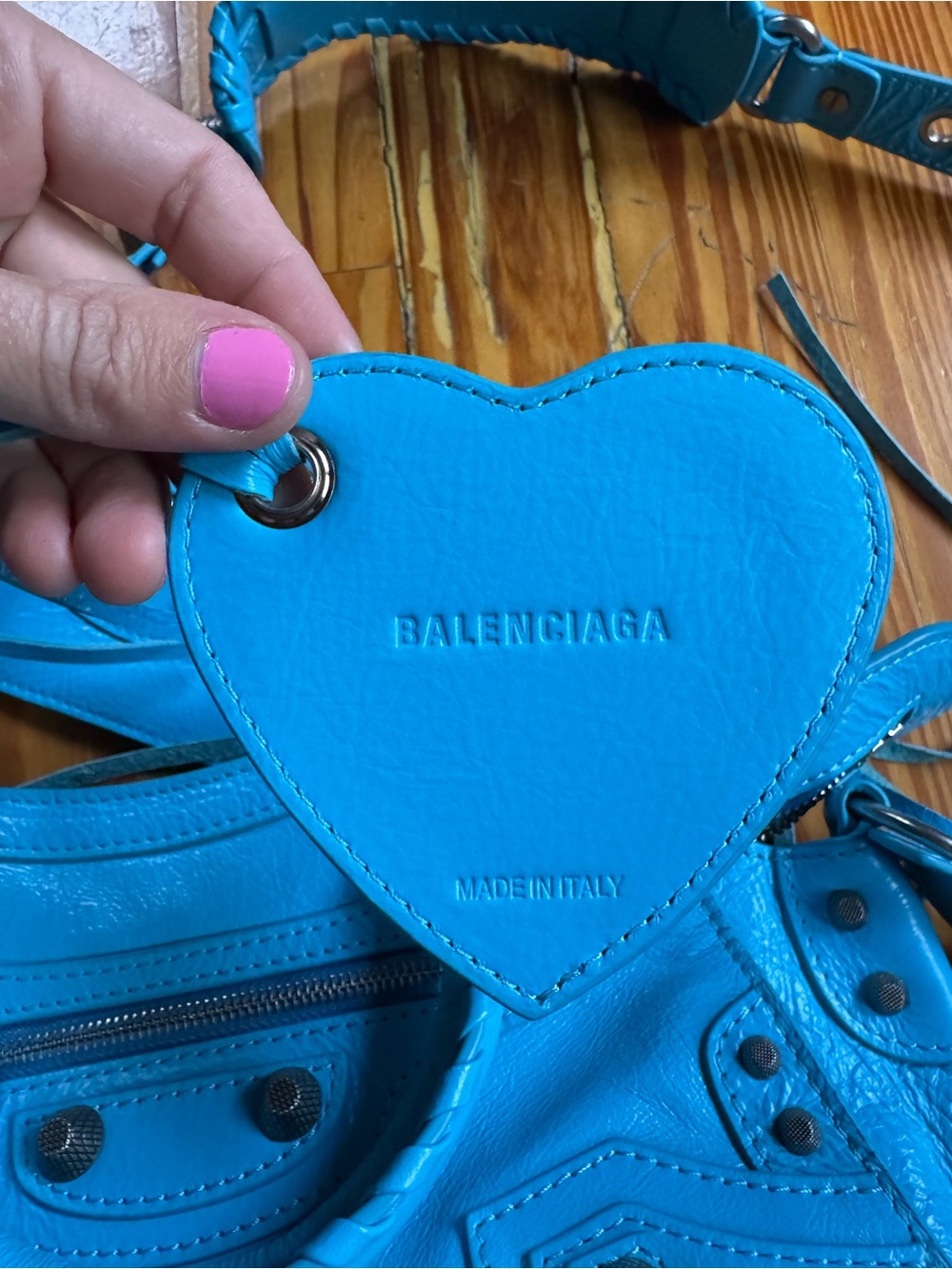 Neo Cagole Handbag Teal Blue GUC - Picture 2 of 4